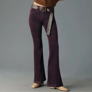 Pilcro Anthologie THE ICON LOW-RISE-CORDUROY CHOP POCKET FLARE Pants, size 30